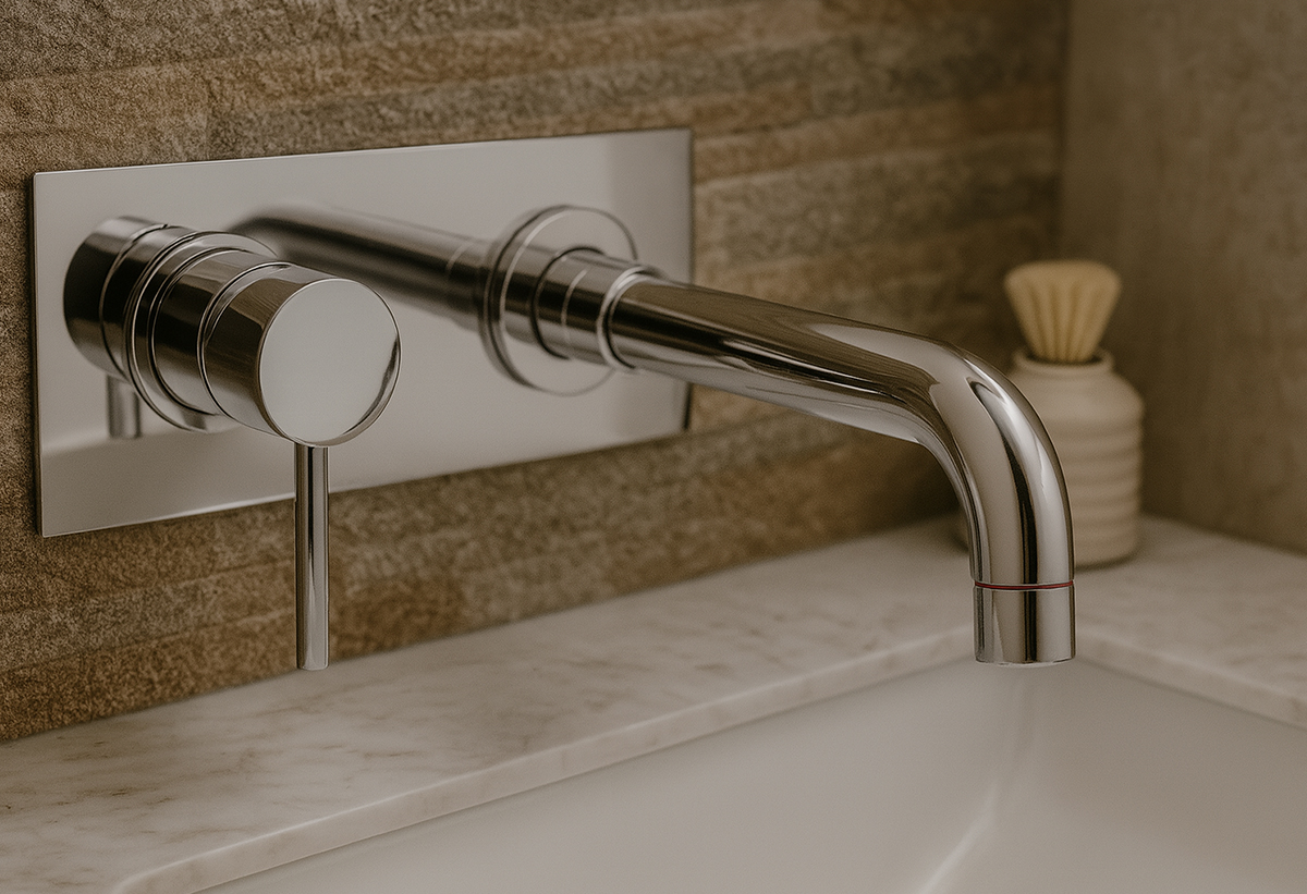 Παρουσιάζει τη μπαταρία τοποθετημένη σε ένα μπάνιο